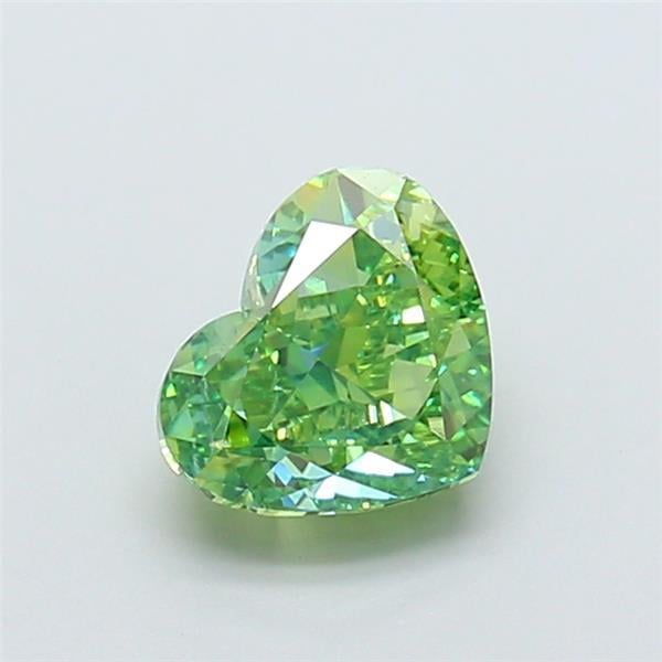 1.33 Ct. Fancy Vivid  Green Heart Lab Grown Diamond