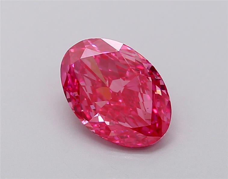1.04 Ct. Fancy Vivid  Pink Oval Lab Grown Diamond