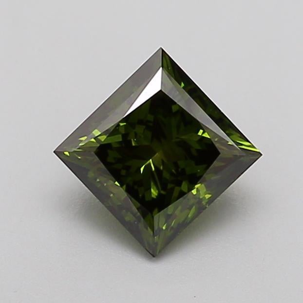 1.07 Ct. Fancy Deep  Green Princess Lab Grown Diamond