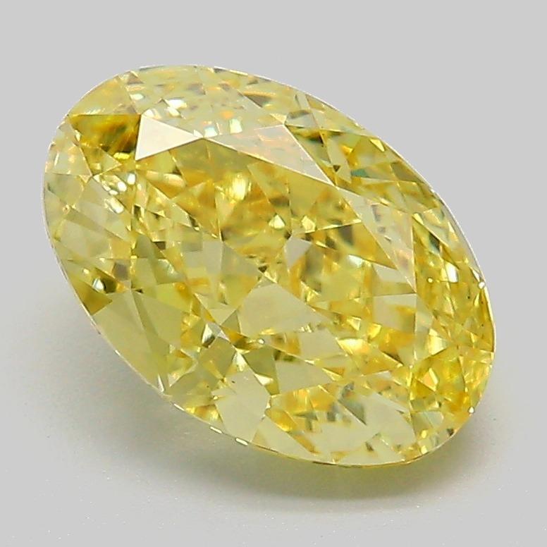 2.52 Ct. Fancy Intense  Yellow Oval Lab Grown Diamond