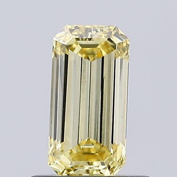 0.65 Ct. Fancy Light Yellow Emerald Lab Grown Diamond