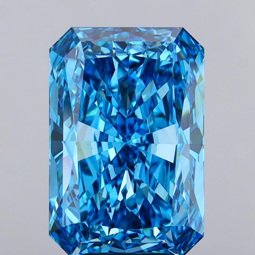 9.03 Ct. Fancy Vivid Blue Radiant Lab Grown Diamond