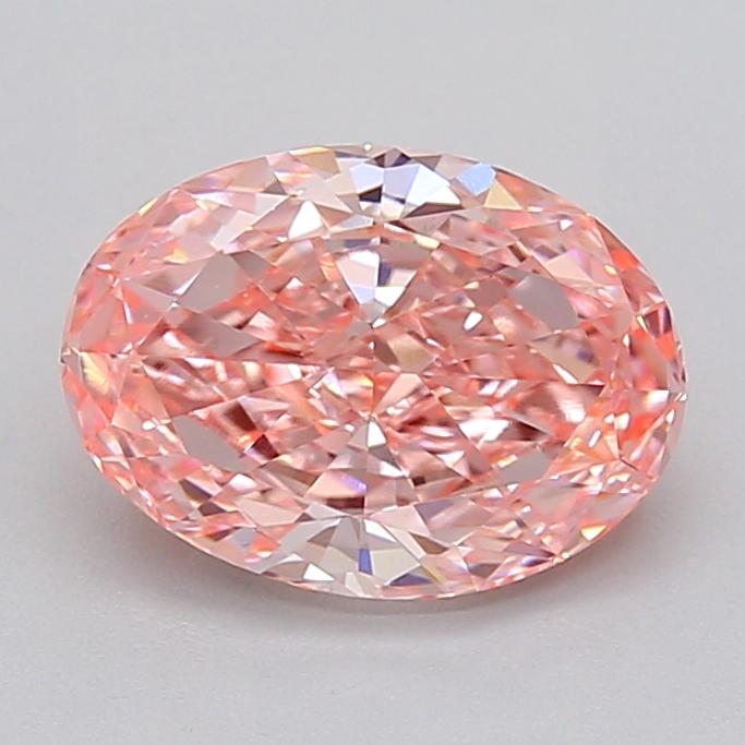 2.14 Ct. Fancy Vivid  Pink Oval Lab Grown Diamond