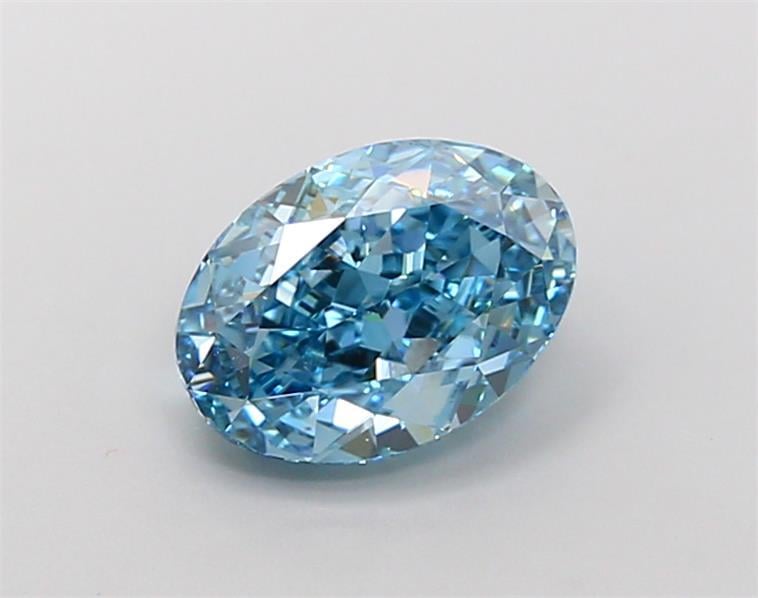 2.47 Ct. Fancy Vivid Blue Oval Lab Grown Diamond
