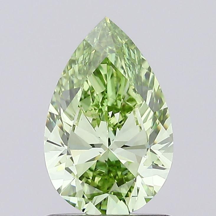 0.95 Ct. Fancy Vivid Green Pear Lab Grown Diamond