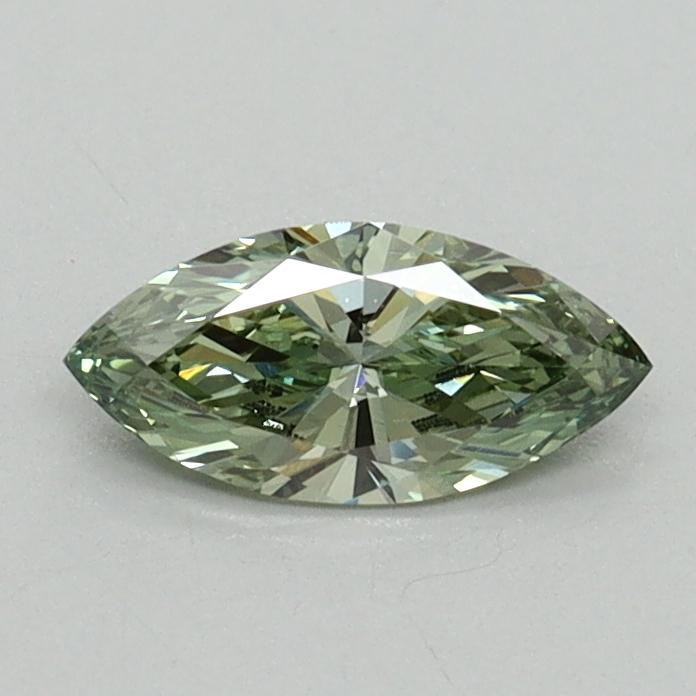0.39 Ct. Fancy Vivid Green Marquise Lab Grown Diamond