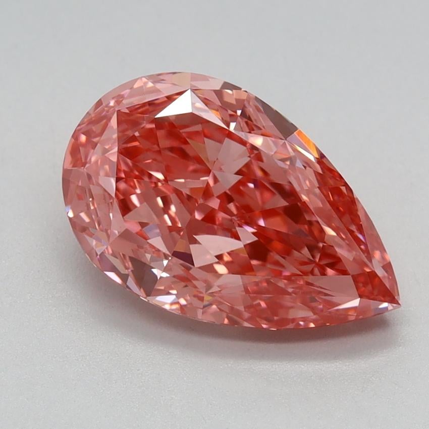 2.14 Ct. Fancy Vivid Pink Pear Lab Grown Diamond