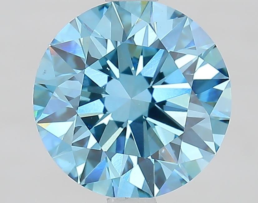 2.45 Ct. Fancy Vivid Blue Round Lab Grown Diamond