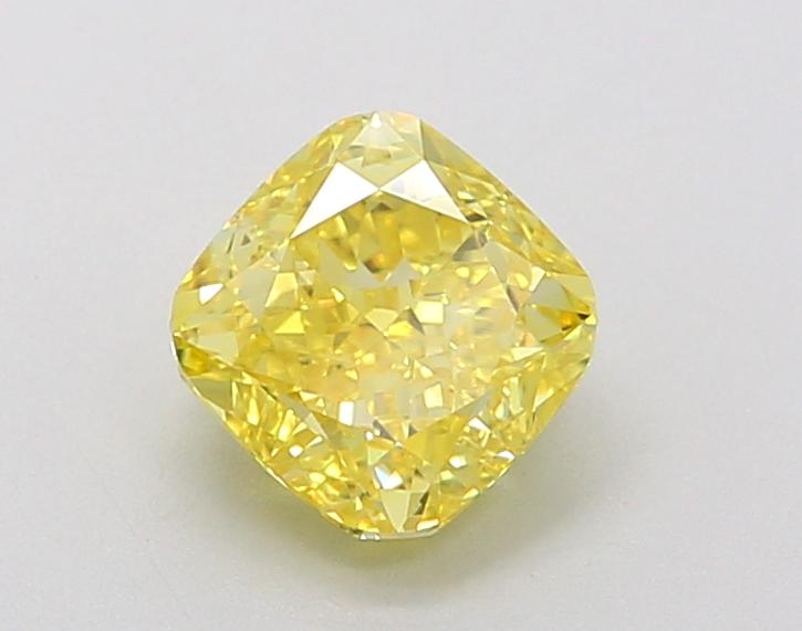 1.40 Ct. Fancy Vivid Yellow Cushion Lab Grown Diamond