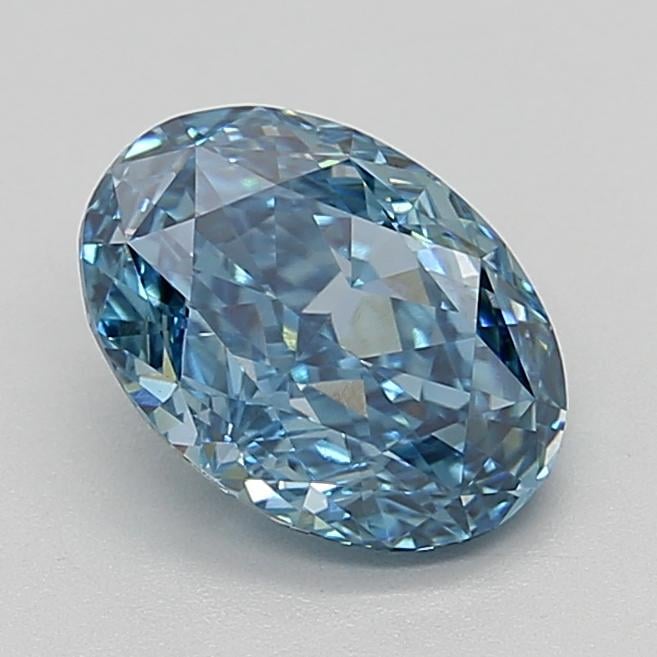 2.52 Ct. Fancy Vivid  Blue Oval Lab Grown Diamond