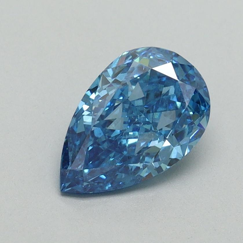 1.08 Ct. Fancy Vivid Blue Pear Lab Grown Diamond