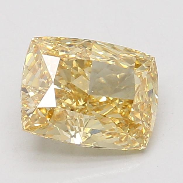 2.06 Ct. Fancy Intense Yellow Cushion Lab Grown Diamond