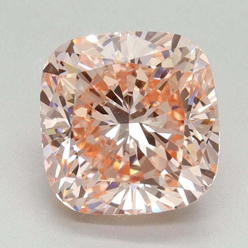 3.01 Ct. Fancy Intense Pink Cushion Lab Grown Diamond