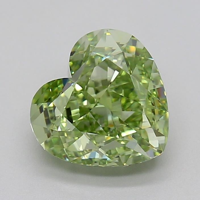 2.02 Ct. Fancy Intense  Green Heart Lab Grown Diamond