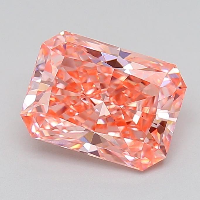 1.51 Ct. Fancy Vivid  Pink Radiant Lab Grown Diamond
