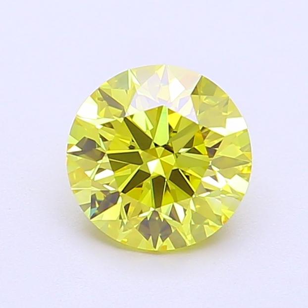 1.04 Ct. Fancy Vivid  Yellow Round Lab Grown Diamond