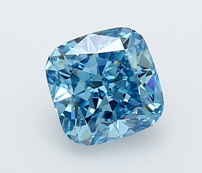 1.5 Ct. Fancy Vivid  Blue Cushion Lab Grown Diamond