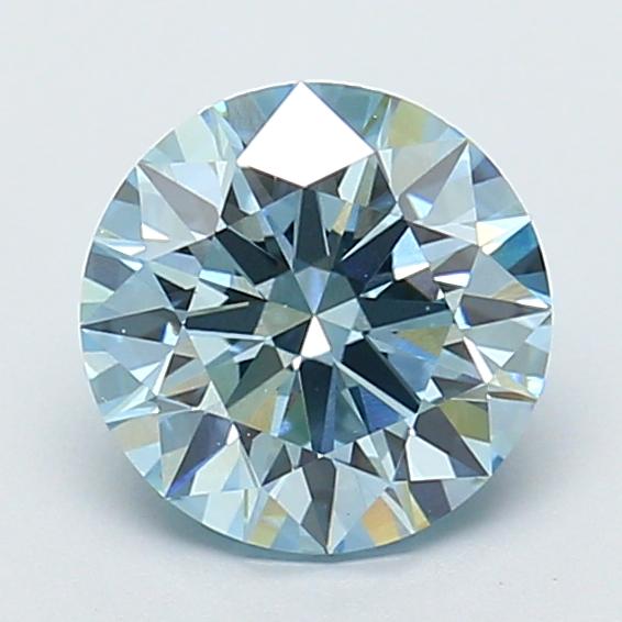 2.00 Ct. Fancy Intense  Blue Round Lab Grown Diamond