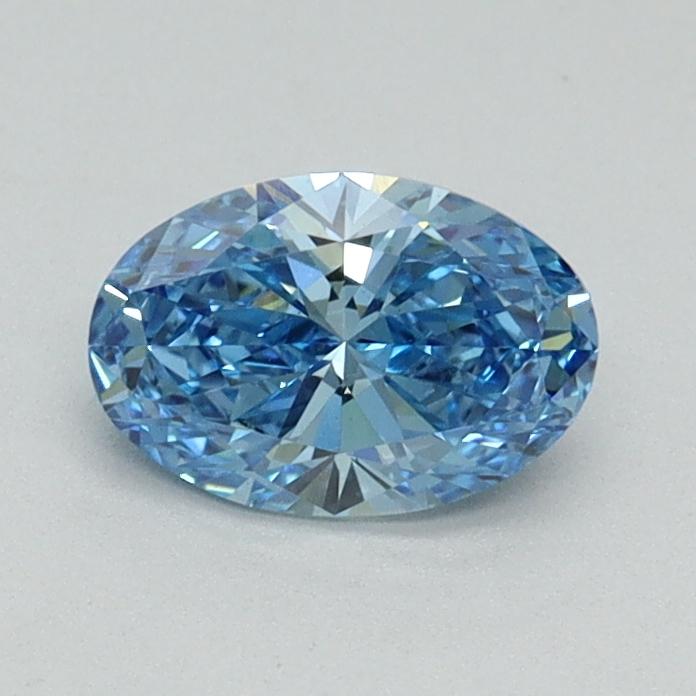 0.56 Ct. Fancy Vivid Blue Oval Lab Grown Diamond