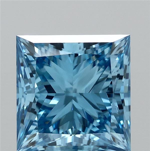 2.07 Ct. Fancy Vivid  Blue Princess Lab Grown Diamond