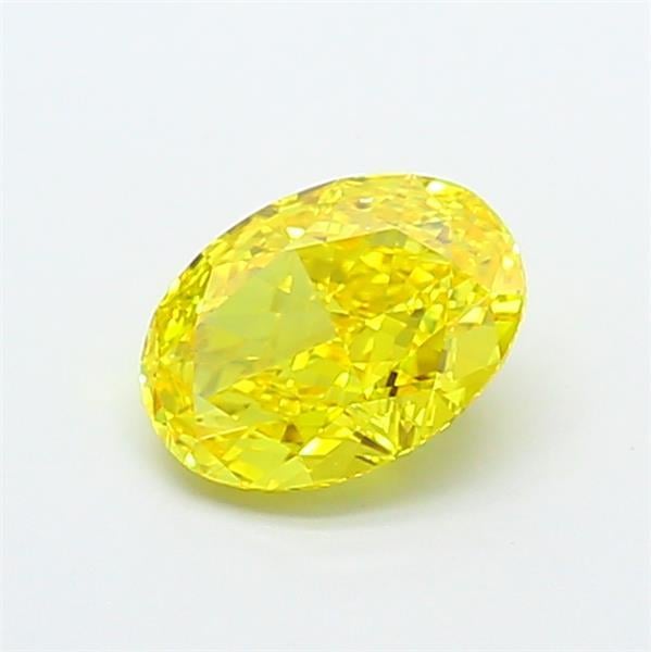 1.39 Ct. Fancy Vivid  Yellow Oval Lab Grown Diamond