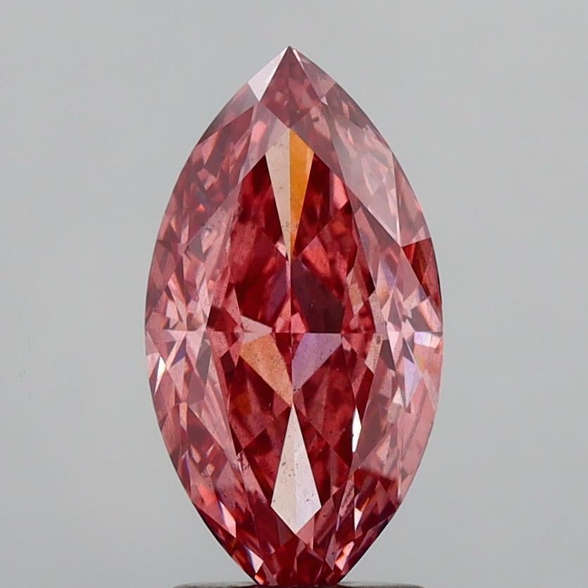 3.16 Ct. Fancy Vivid Brownish Pink Marquise Lab Grown Diamond