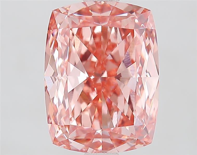 3.08 Ct. Fancy Intense  Pink Cushion Lab Grown Diamond
