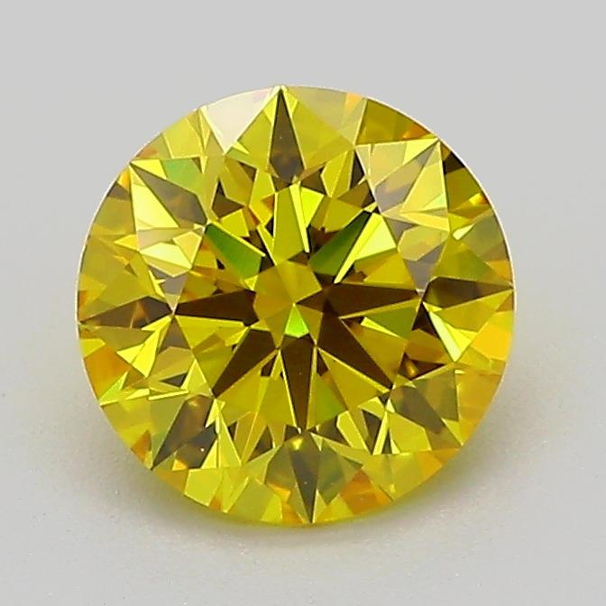 1.25 Ct. Fancy Vivid  Yellow Round Lab Grown Diamond