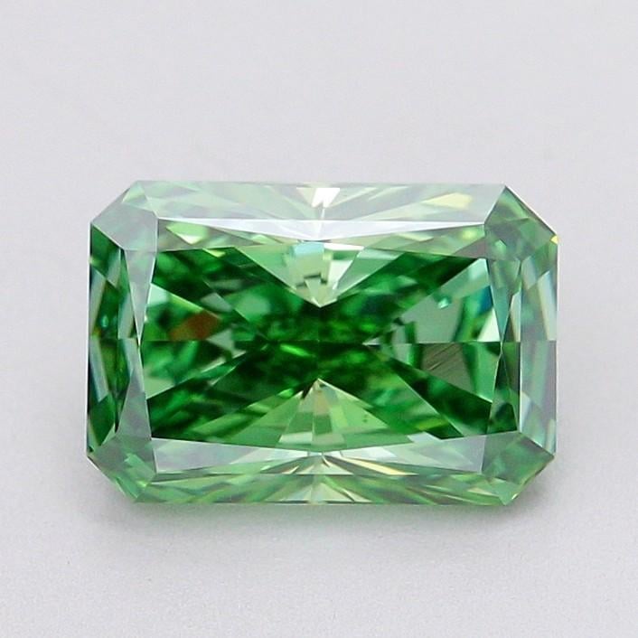 1.50 Ct. Fancy Vivid Green Radiant Lab Grown Diamond