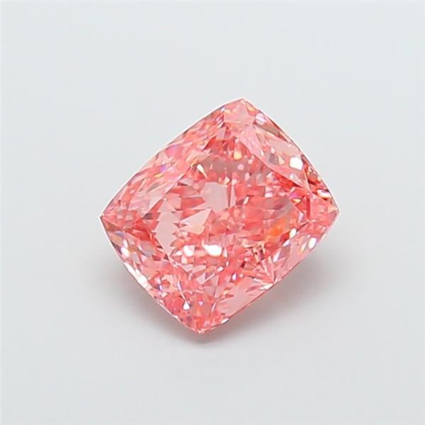 3.27 Ct. Fancy Vivid Pink Cushion Lab Grown Diamond