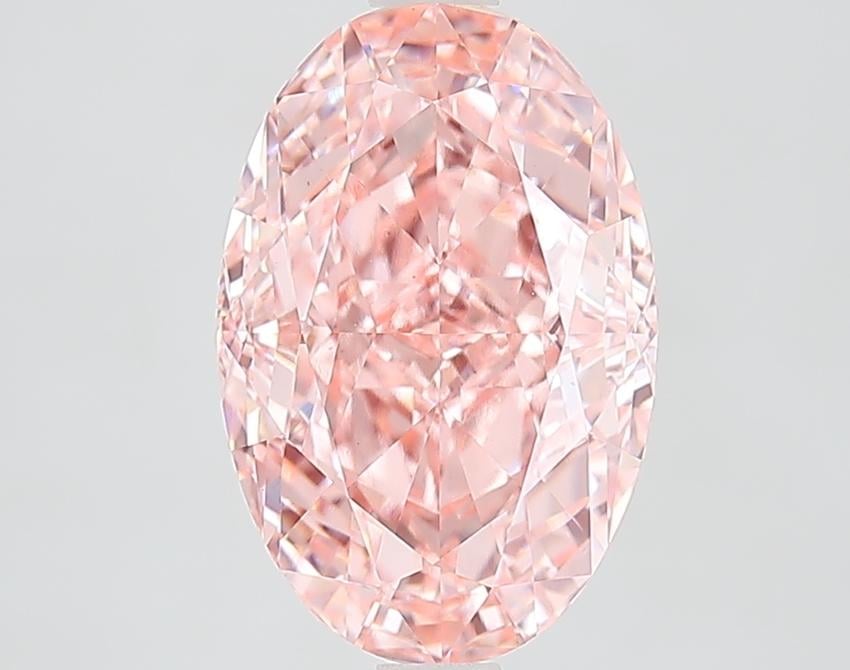 3.53 Ct. Fancy Vivid Pink Oval Lab Grown Diamond