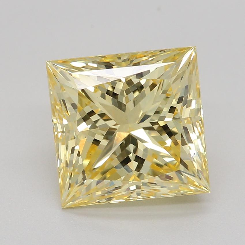 2.53 Ct. Fancy Intense Yellow Princess Lab Grown Diamond