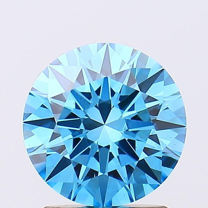 1.74 Ct. Fancy Vivid Blue Round Lab Grown Diamond