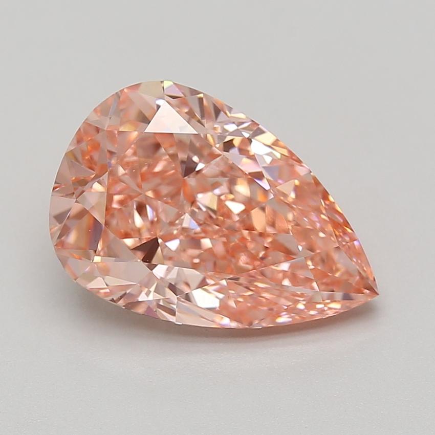 5.08 Ct. Fancy Vivid Pink Pear Lab Grown Diamond