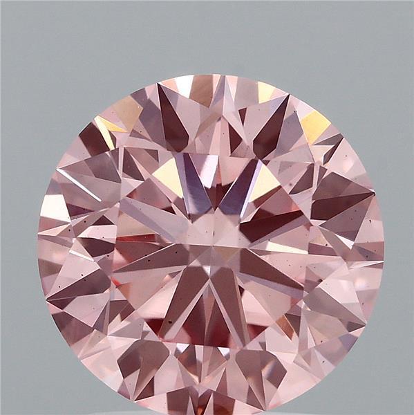 2.03 Ct. Fancy Vivid Pink Round Lab Grown Diamond