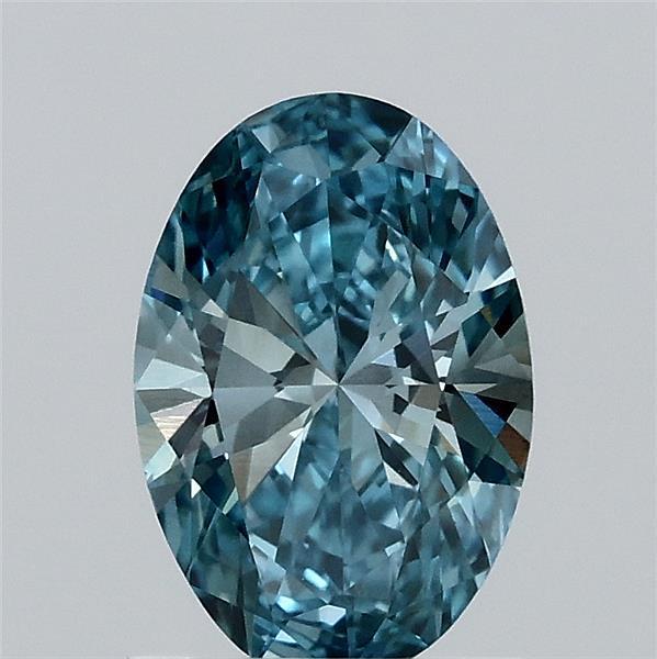 1.07 Ct. Fancy Vivid Blue Oval Lab Grown Diamond