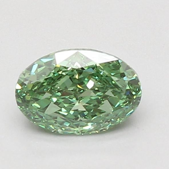 1.07 Ct. Fancy Vivid Green Oval Lab Grown Diamond
