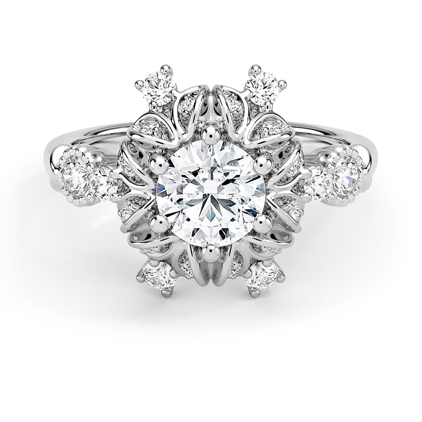 Custom Particia Halo Diamond Ring