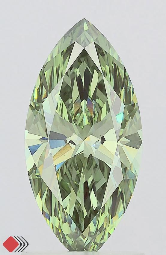 1.50 Ct. Fancy Vivid Green Marquise Lab Grown Diamond