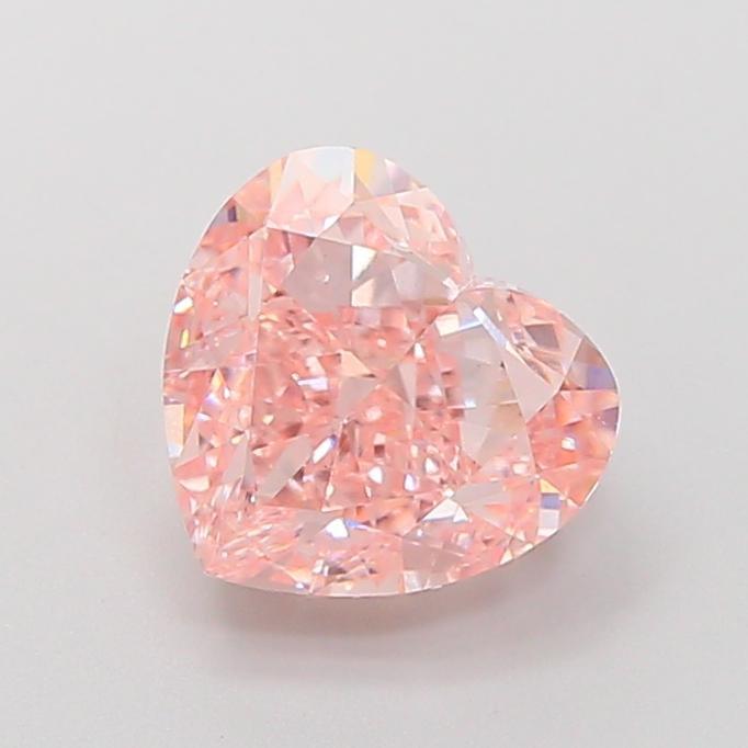 3.09 Ct. Fancy Intense  Pink Heart Lab Grown Diamond