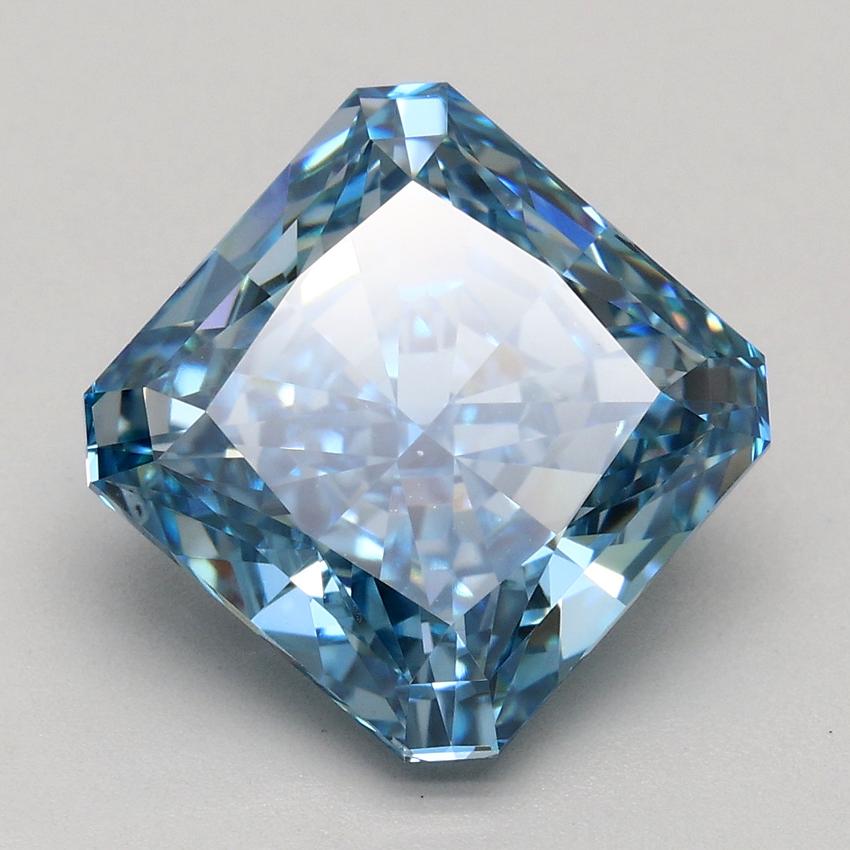 4.04 Ct. Fancy Vivid Blue Radiant Lab Grown Diamond