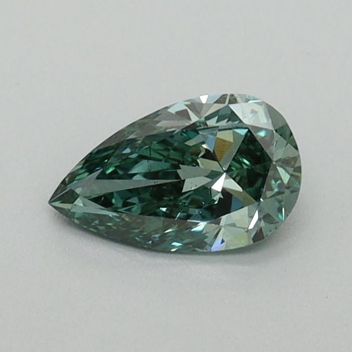 0.43 Ct. Fancy Vivid Pacific Green Pear Lab Grown Diamond