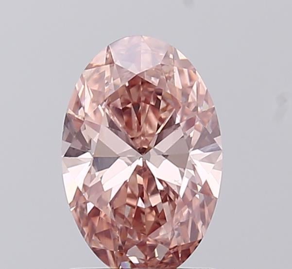 0.99 Ct. Fancy Intense Brownish Pink Oval Lab Grown Diamond
