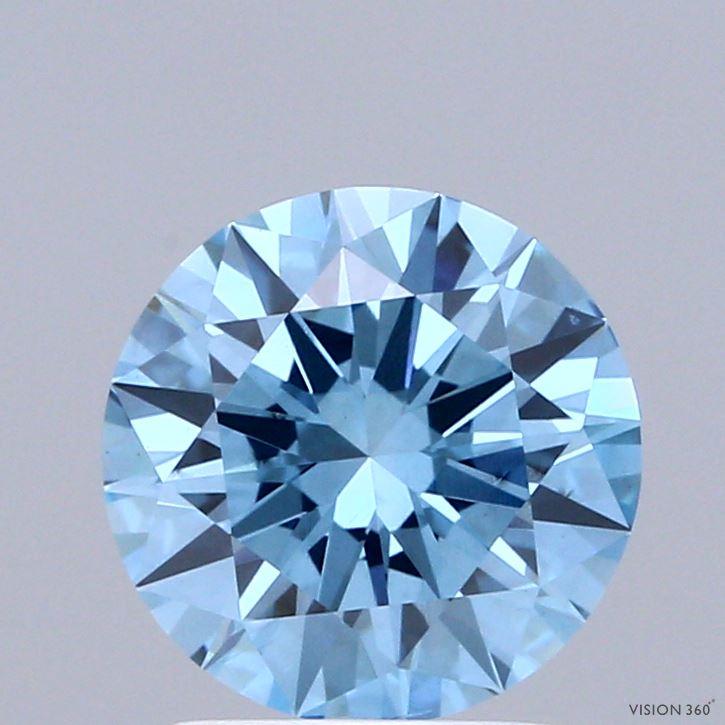 2.00 Ct. Fancy Vivid Blue Round Lab Grown Diamond