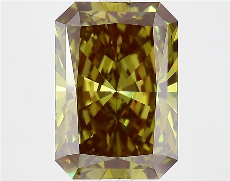 4.36 Ct. Fancy Deep  Green Radiant Lab Grown Diamond