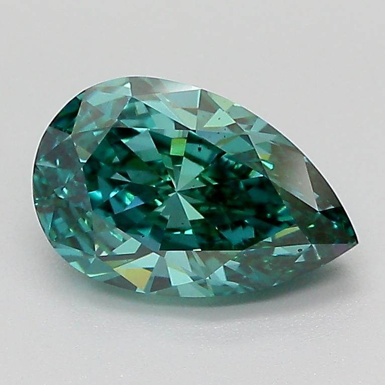1.57 Ct. Fancy Vivid Green Pear Lab Grown Diamond