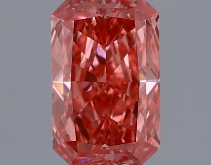 0.35 Ct. Fancy Vivid Pink Radiant Lab Grown Diamond