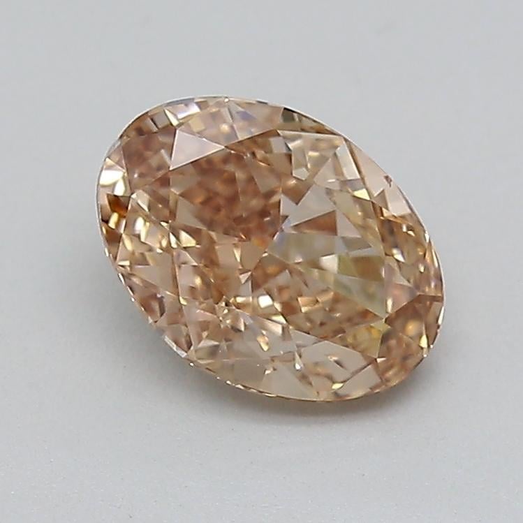 1.00 Ct. Light  Brown Oval Lab Grown Diamond
