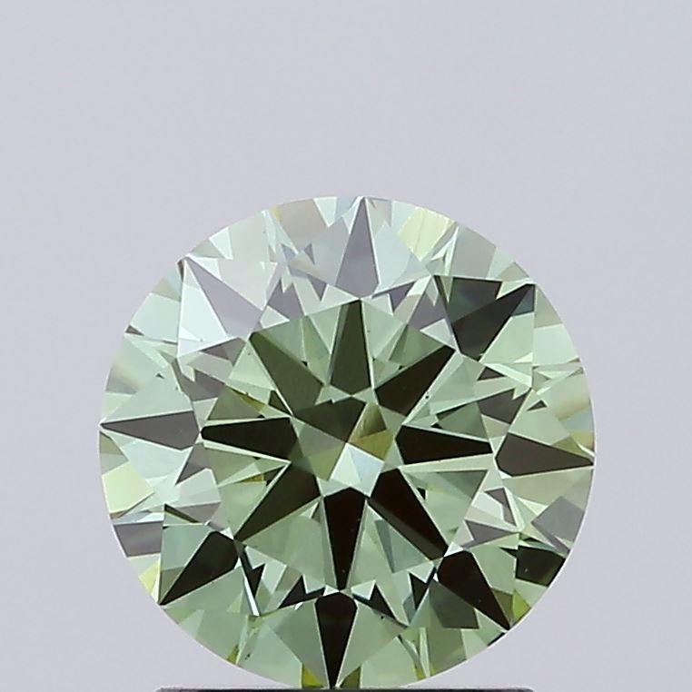 1.33 Ct. Fancy Vivid Green Round Lab Grown Diamond