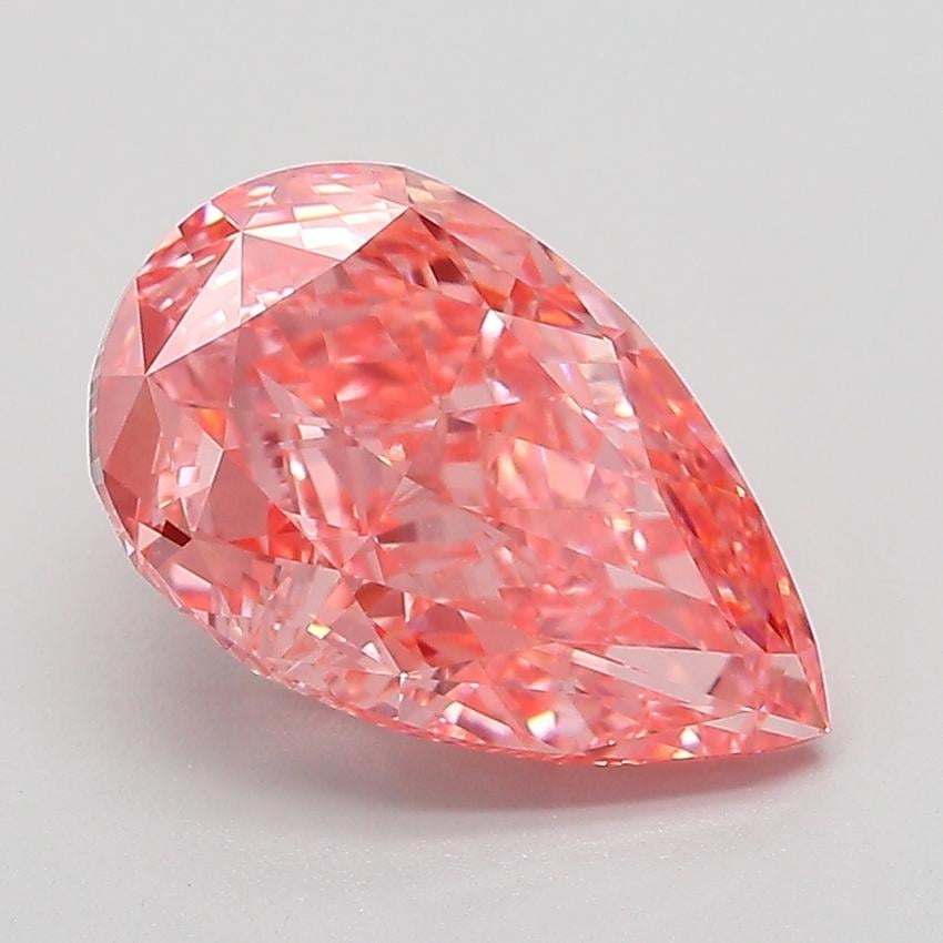 3.11 Ct. Fancy Vivid Pink Pear Lab Grown Diamond